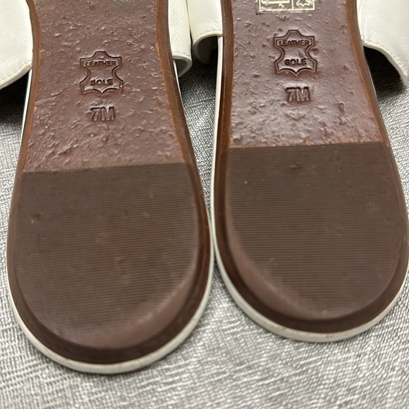 Tory Burch Sienna Flat Slide Mule Mestico in White - Picture 8 of 8